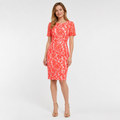 Rochie Topshop corai cu dantelă florală