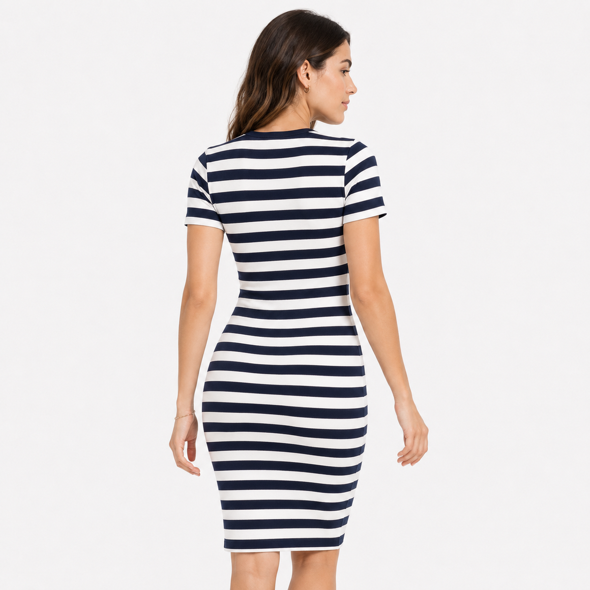 Rochie Nikkie cu dungi navy