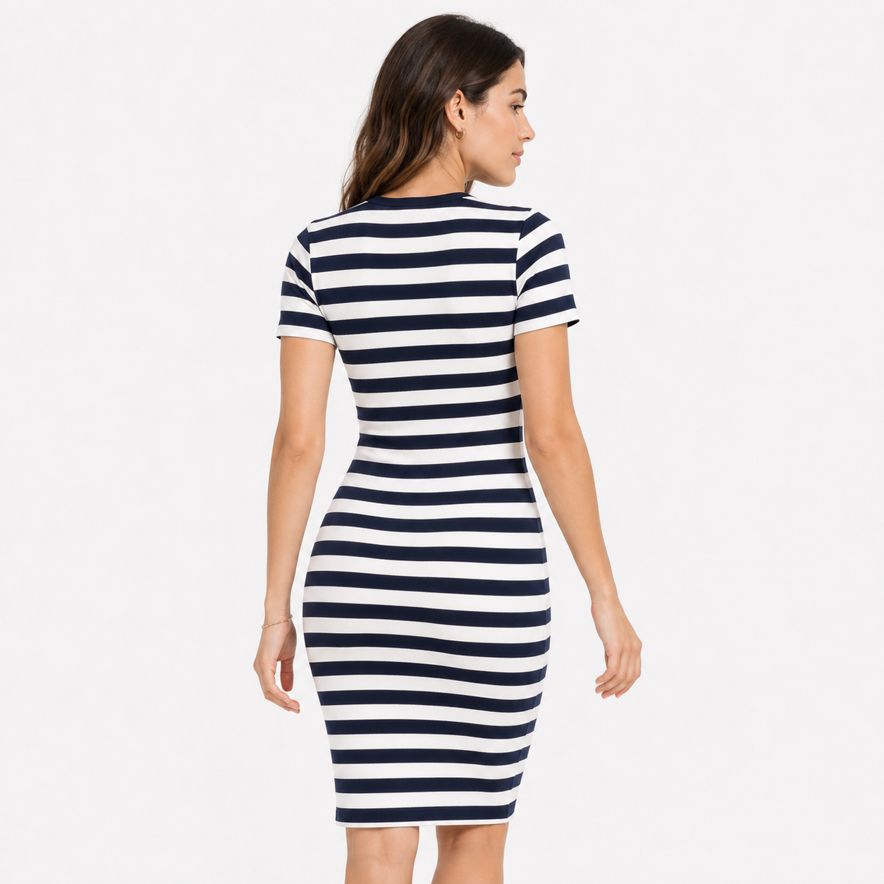 Rochie Nikkie cu dungi navy
