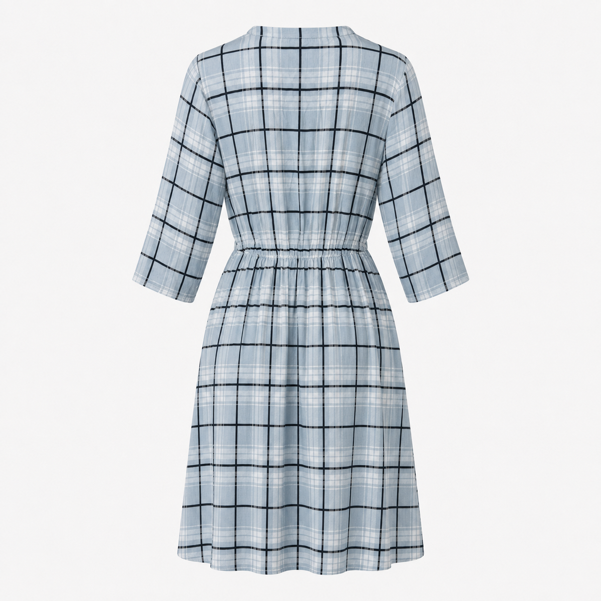 Rochie s.Oliver bleu în carouri din vâscoză