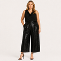 Pantaloni River Island Plus negri cu paiete