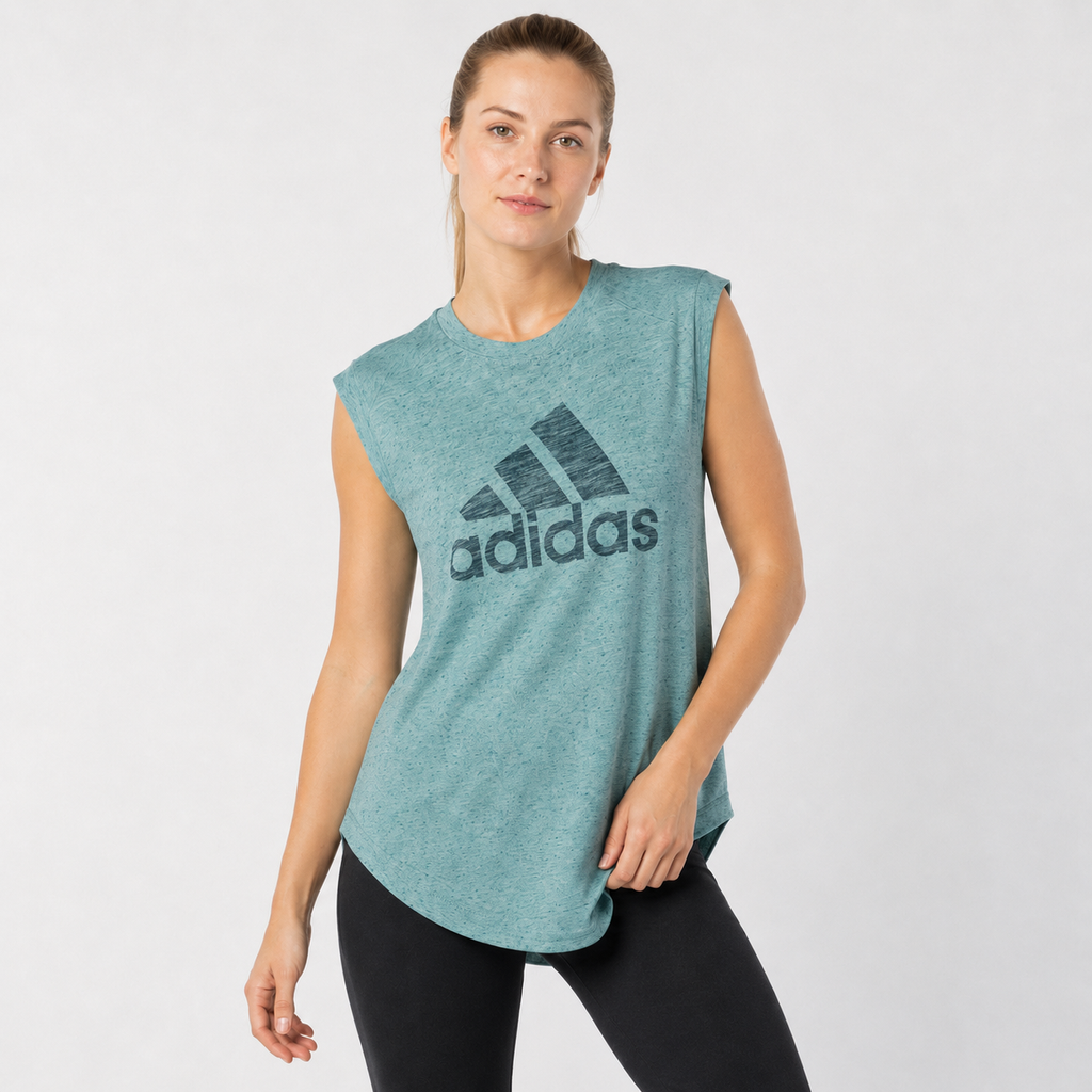 Top sport Adidas albastru cu logo