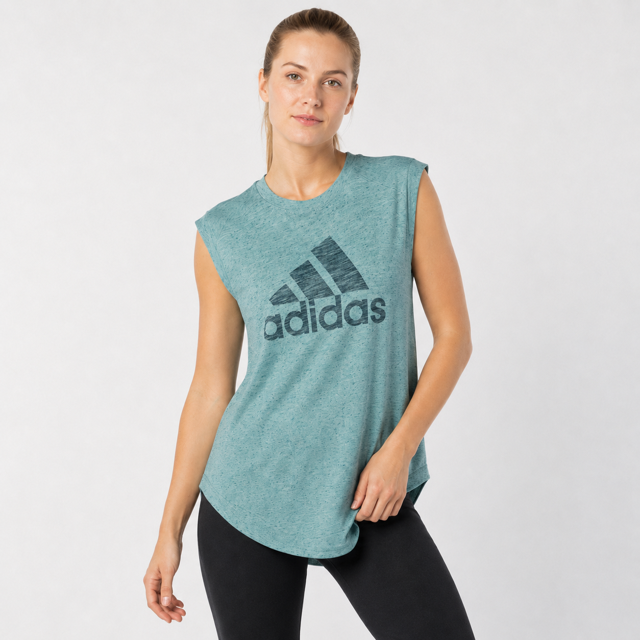 Top sport Adidas albastru cu logo