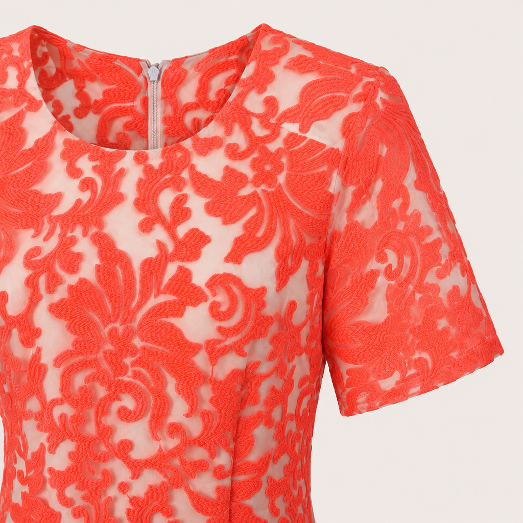 Rochie Topshop corai cu dantelă florală