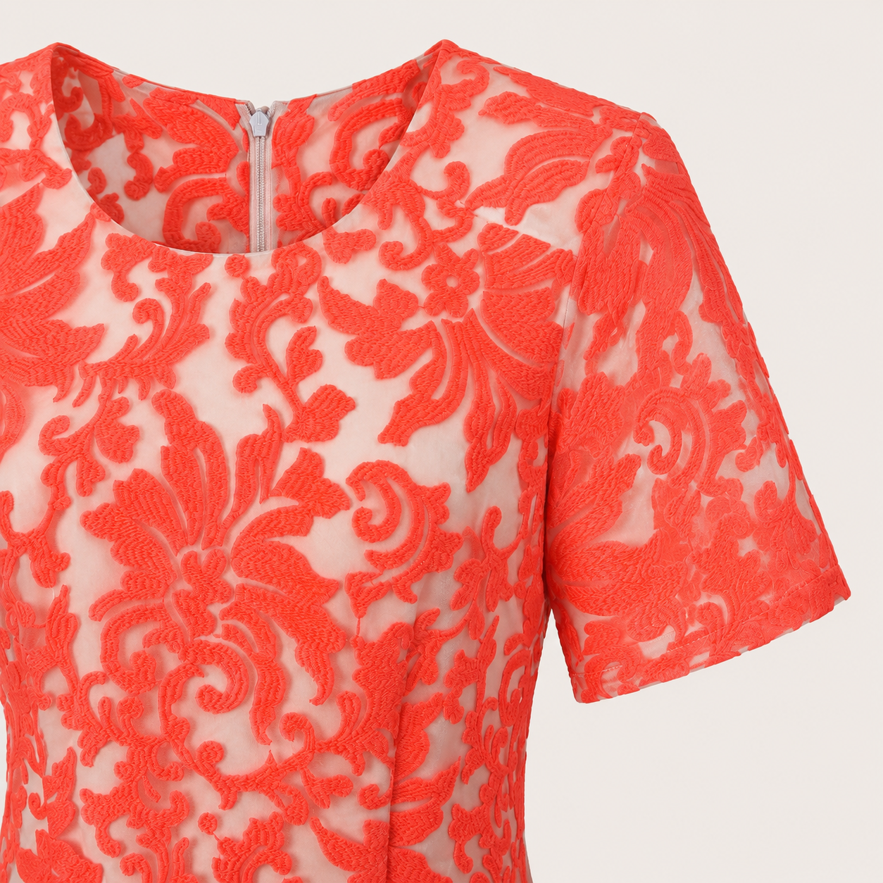 Rochie Topshop corai cu dantelă florală