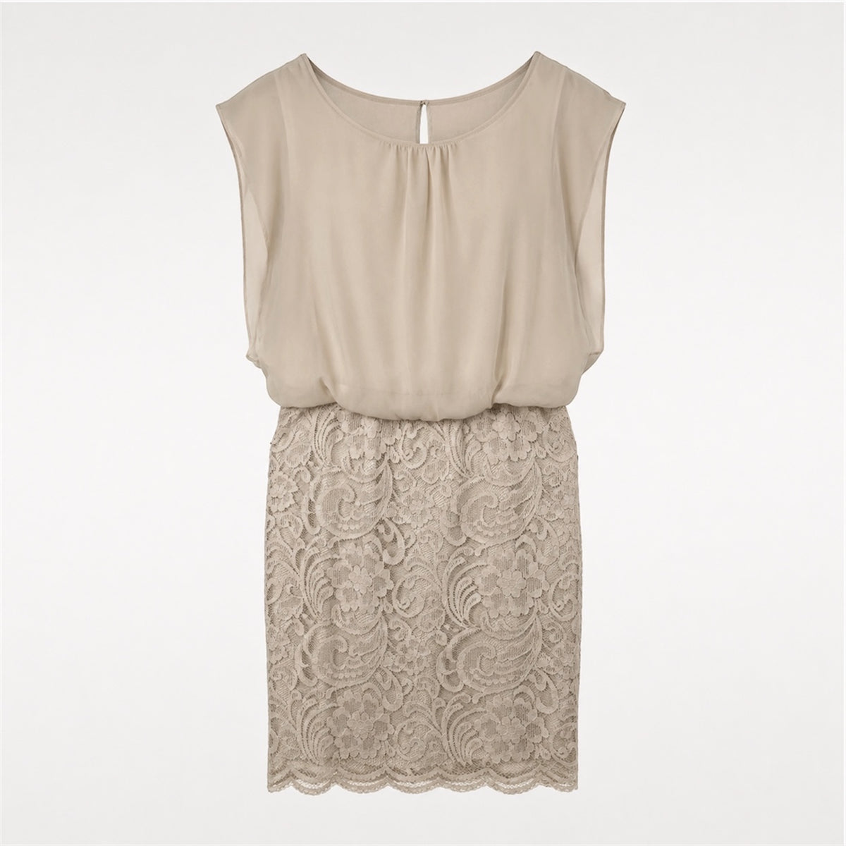 Set rochie din dantelă și cardigan Comma bej