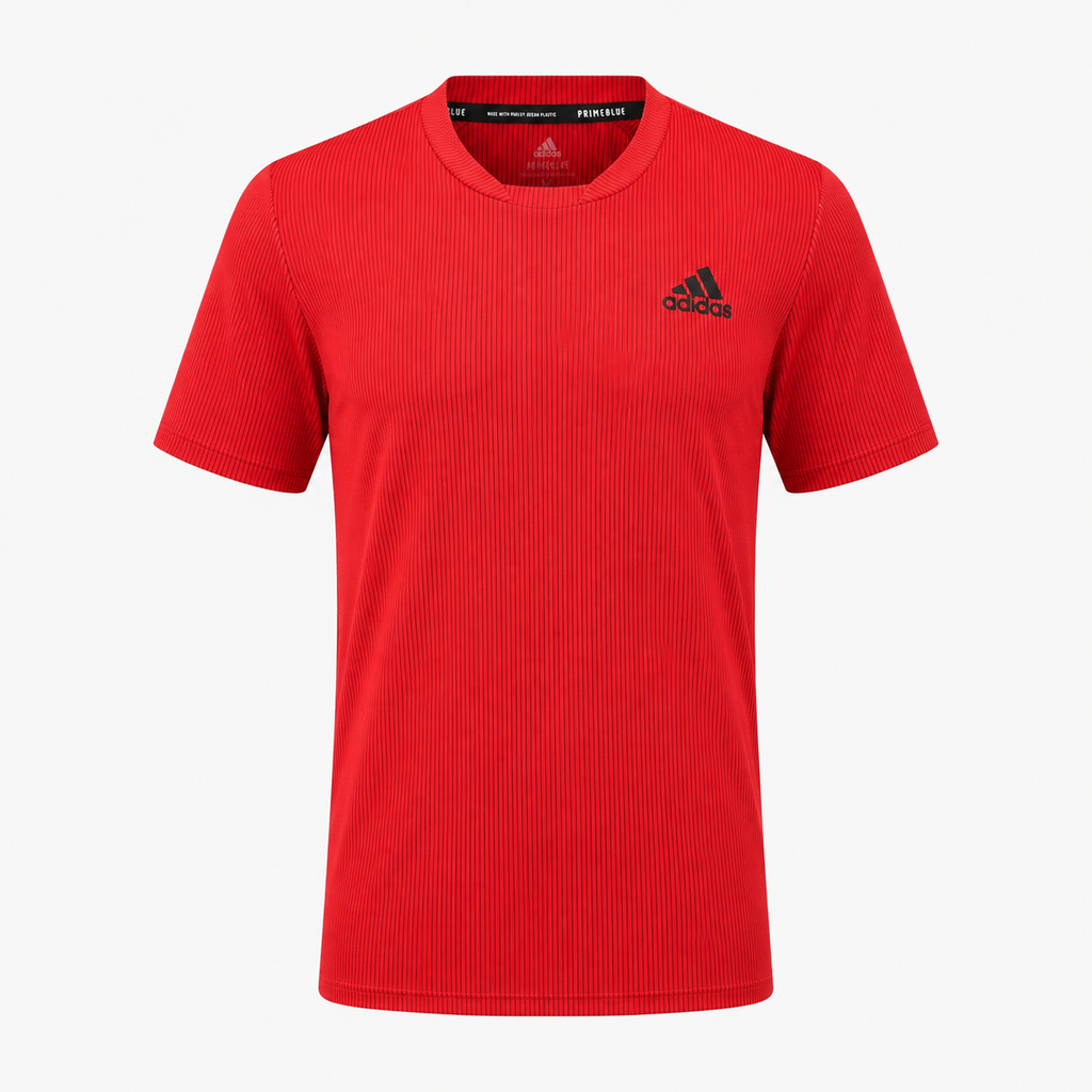 Tricou Adidas Primeblue roșu cu logo