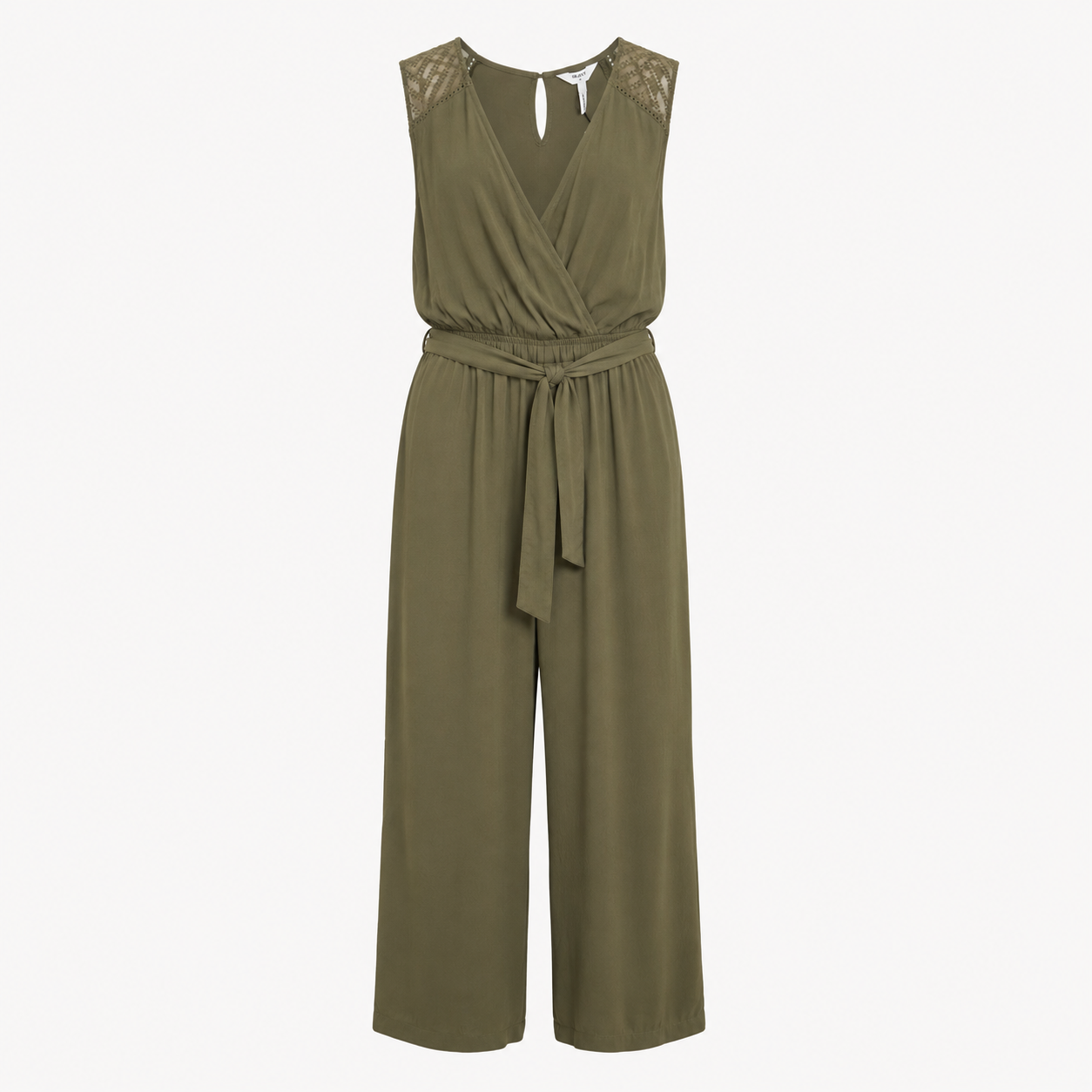Salopetă Object verde olive wide leg