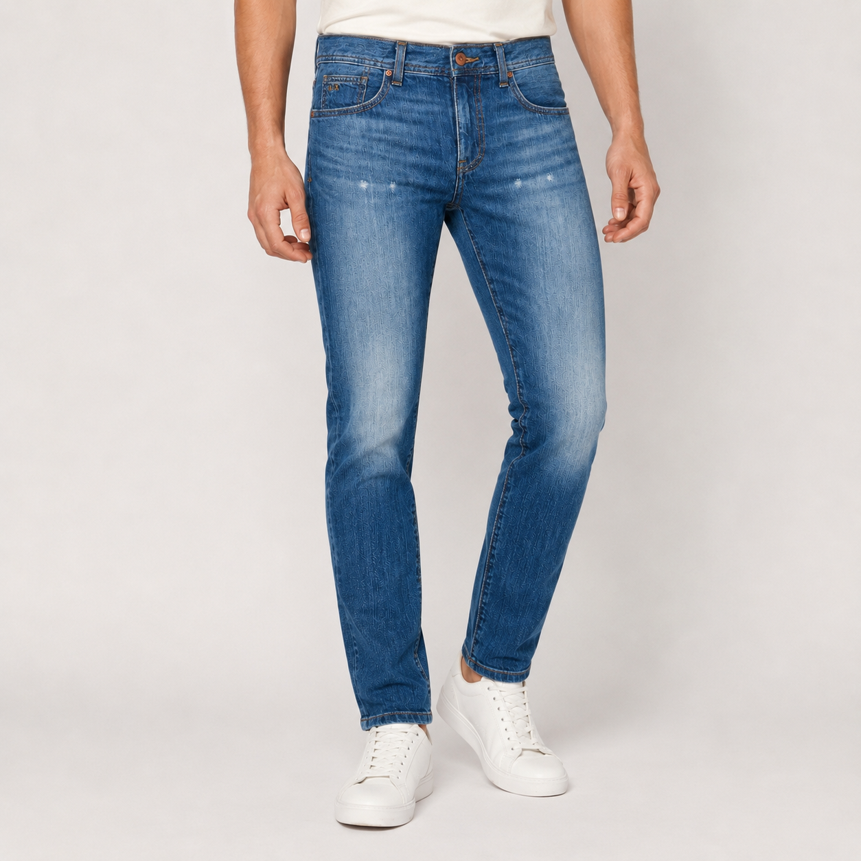 Blugi Armani Exchange slim fit albaștri