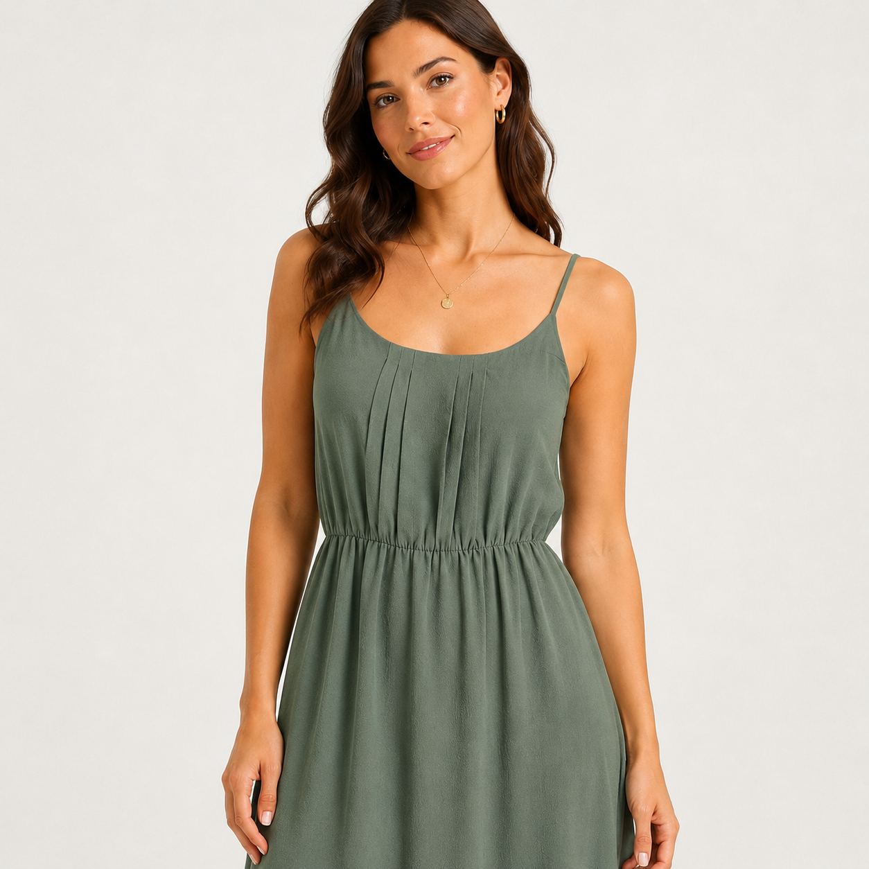 Rochie Vero Moda Sasha maxi verde olive