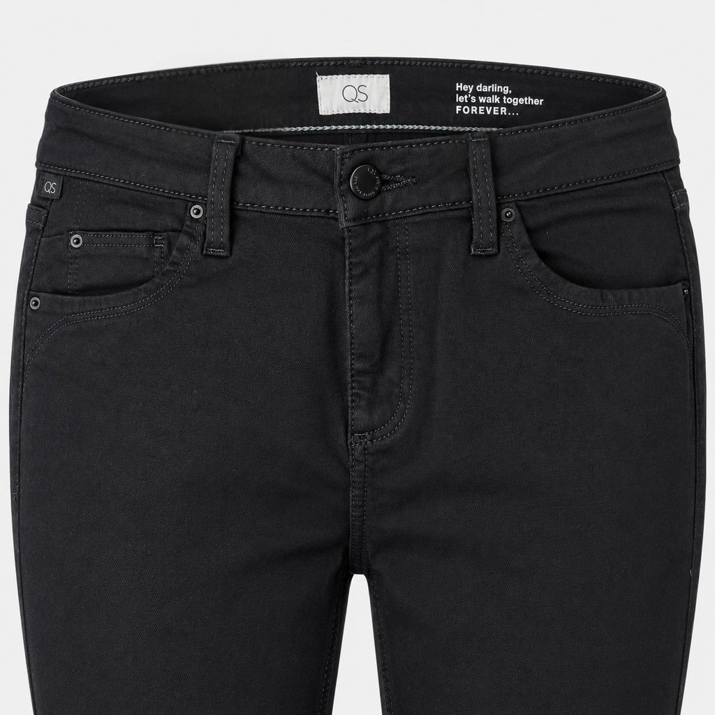Blugi QS by s.Oliver Sadie negri Skinny Fit Mid Rise