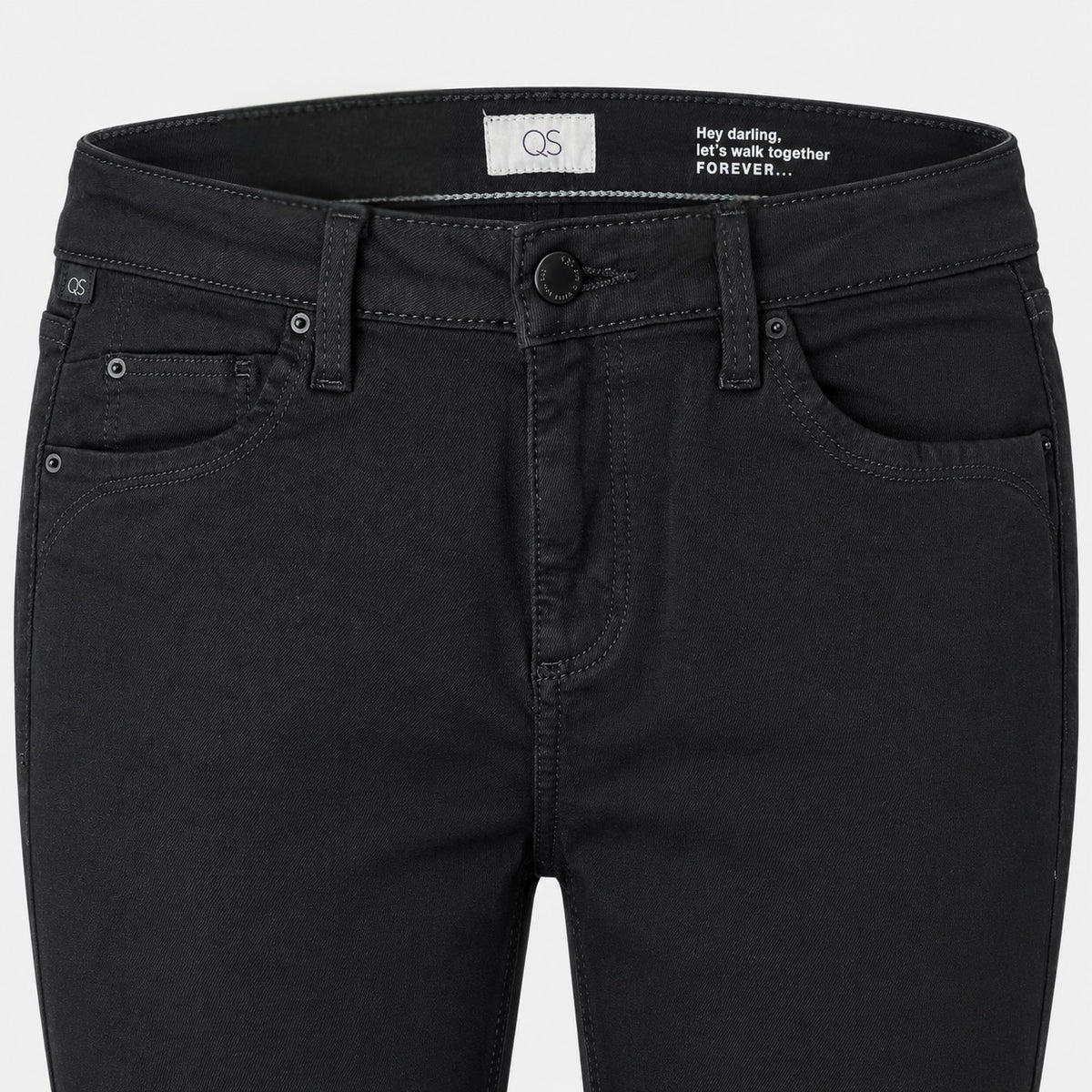 Blugi QS by s.Oliver Sadie negri Skinny Fit Mid Rise