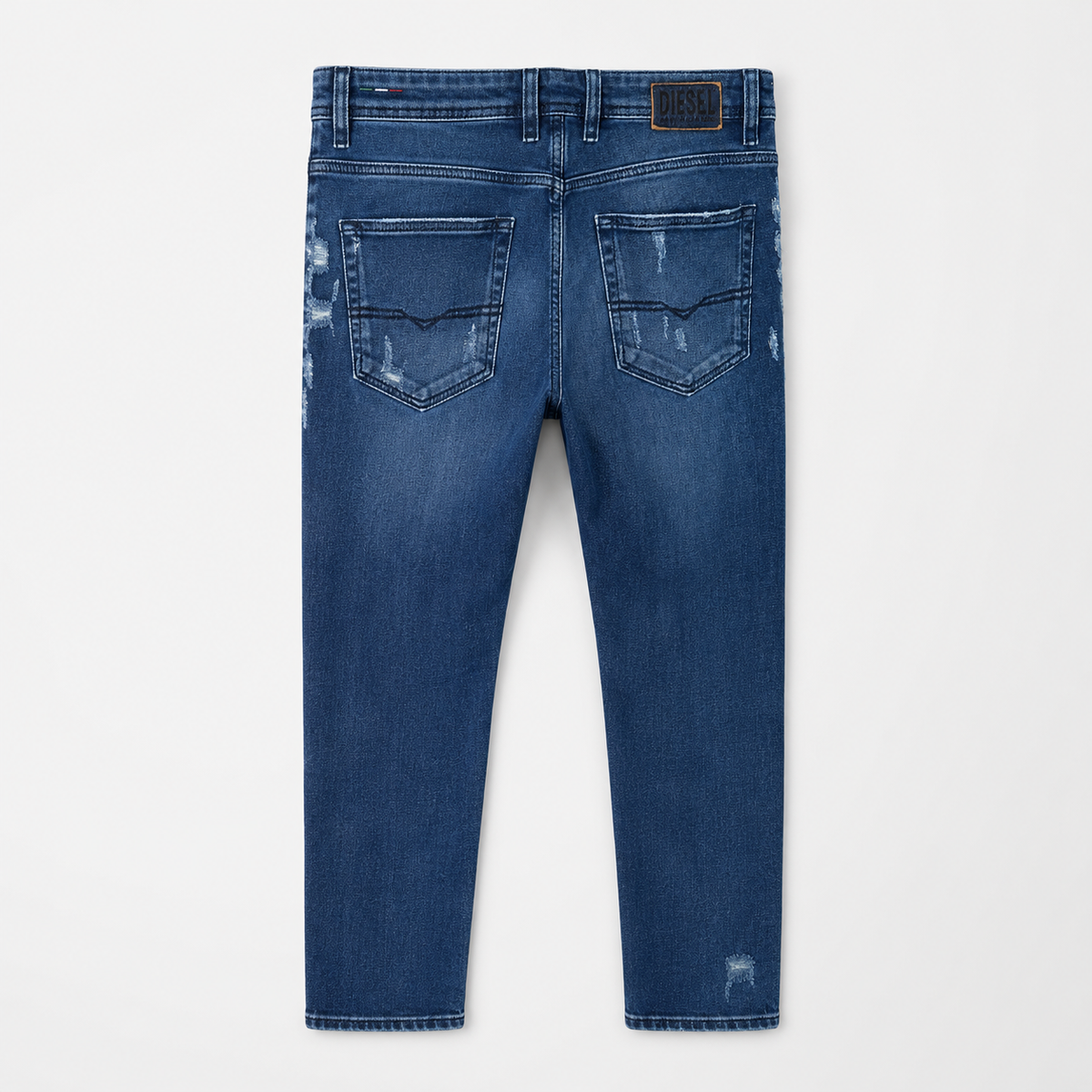 Blugi Diesel Limited Edition albastru închis distressed
