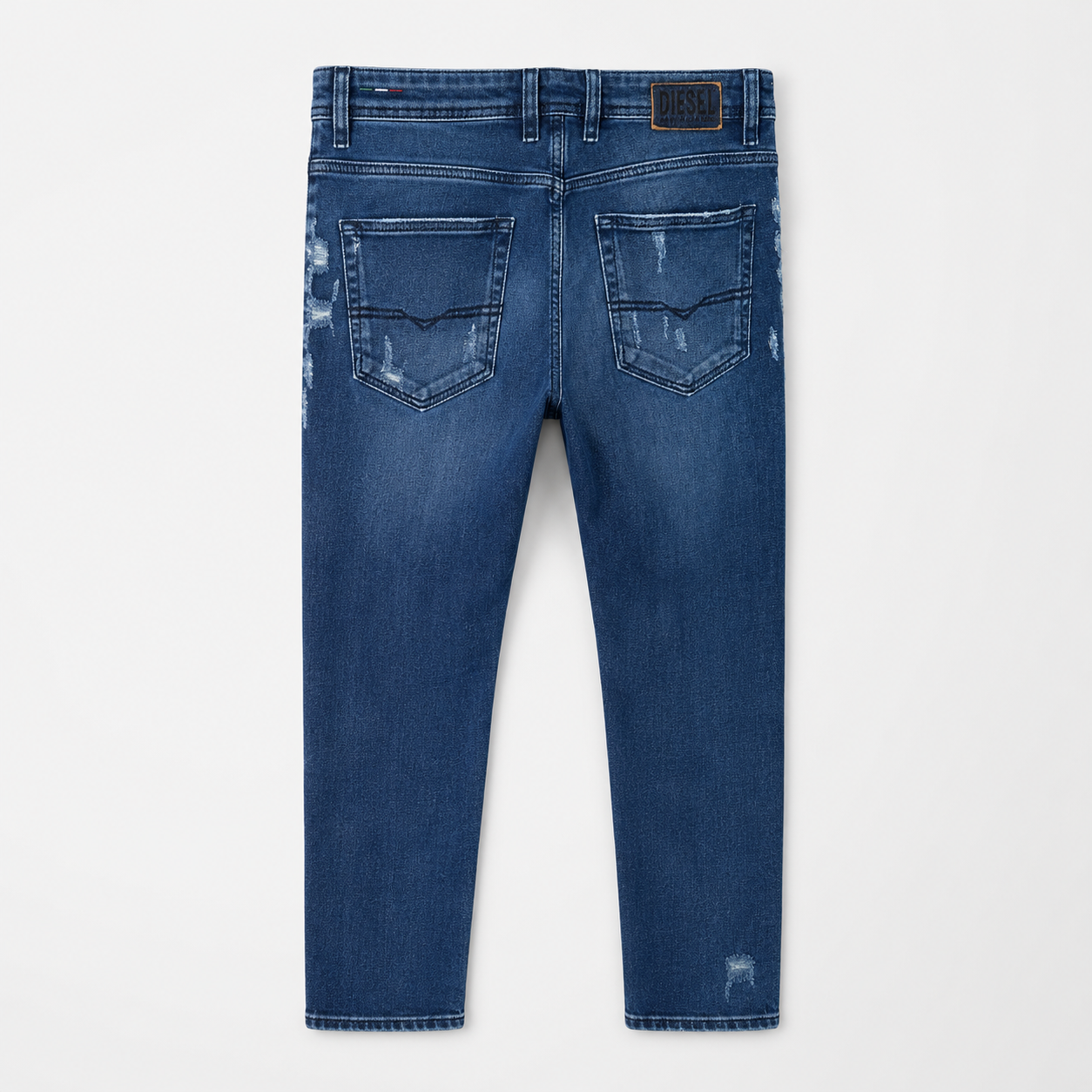 Blugi Diesel Limited Edition albastru închis distressed