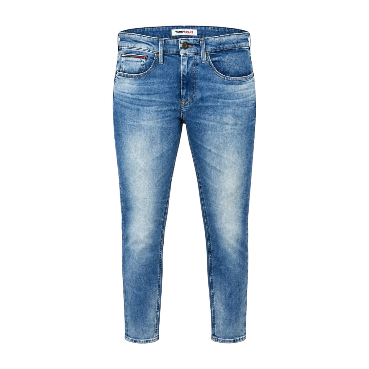 Blugi Tommy Jeans Austin Slim Tapered albastru deschis