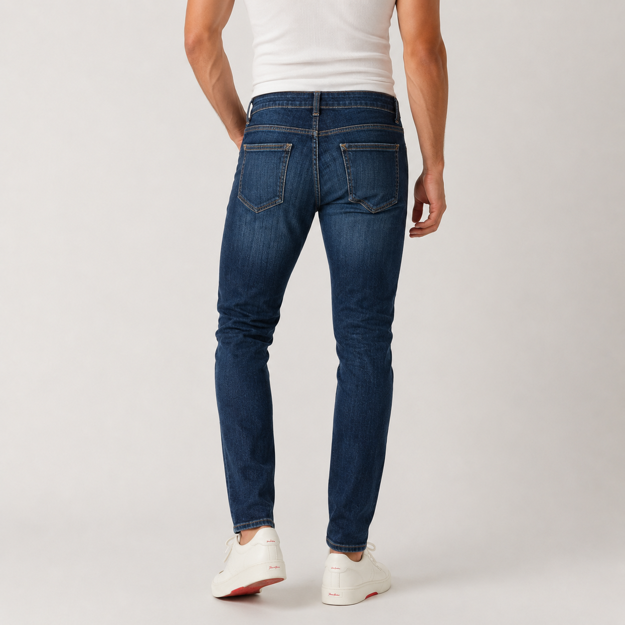 Blugi Dsquared2 Slim Jean albastru închis distressed