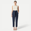 Pantaloni Mango Eleganți Bleumarin