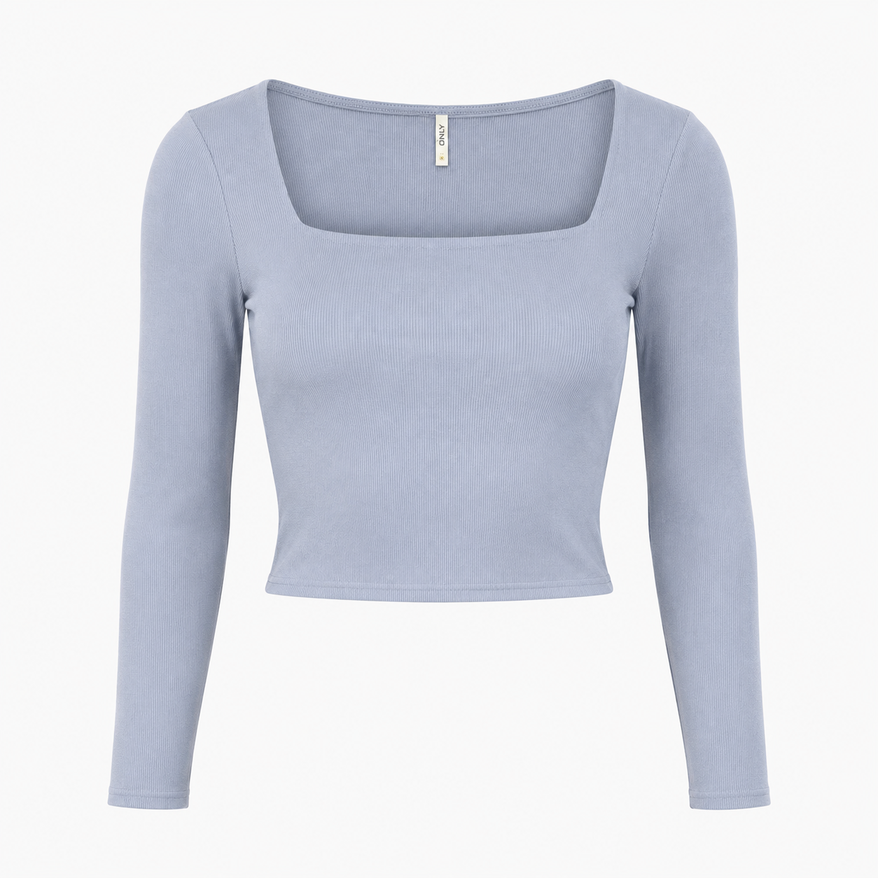 Top ONLY albastru deschis cu decolteu pătrat