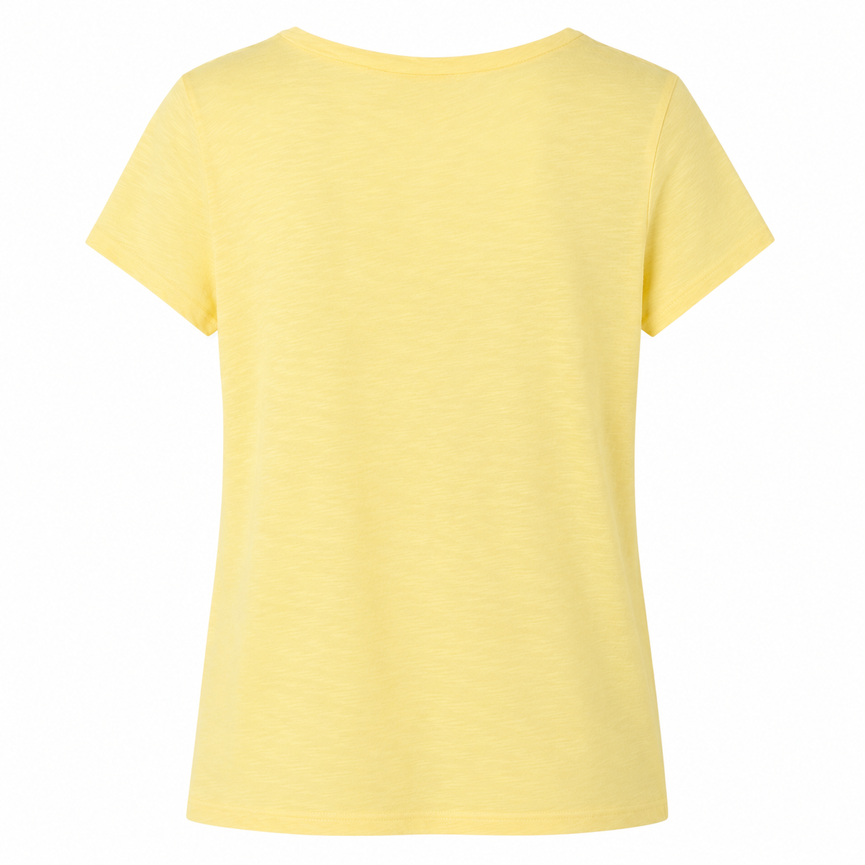 Tricou American Vintage galben cu decolteu rotund