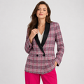Sacou GANT Longline Tuxedo Love Potion în carouri
