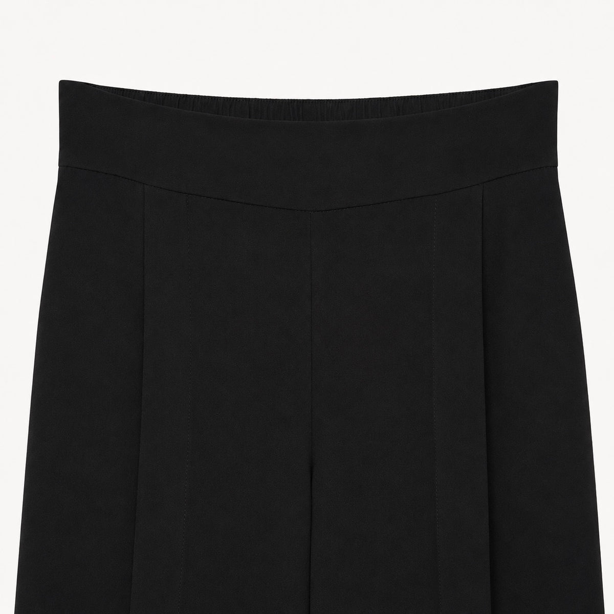 Pantaloni Zara Basic negri culotte cu pense