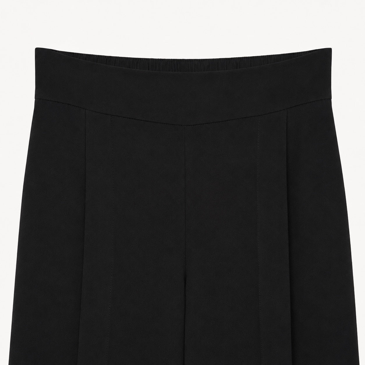 Pantaloni Zara Basic negri culotte cu pense