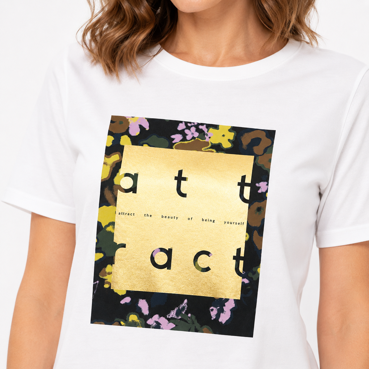 Tricou s.Oliver alb cu imprimeu grafic frontal