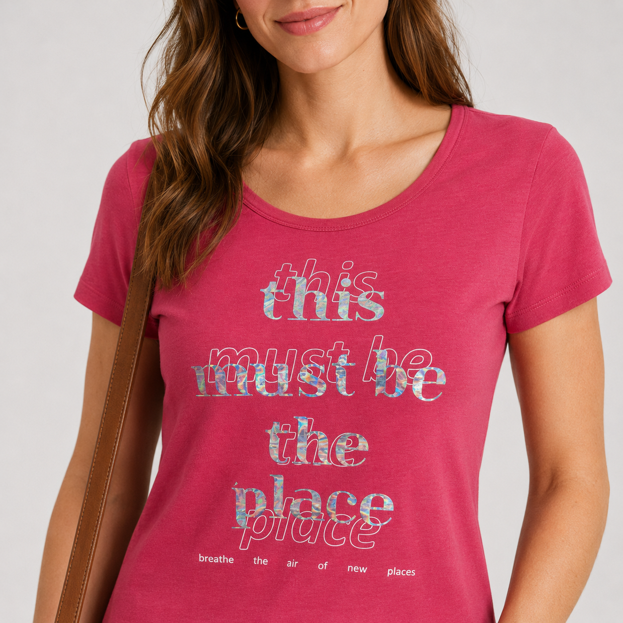 Tricou s.Oliver roz cu print text