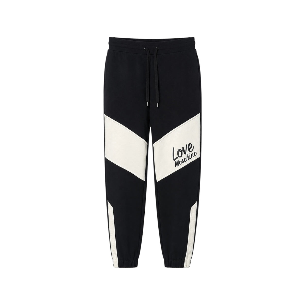 Pantaloni trening Love Moschino cu panouri contrastante și logo