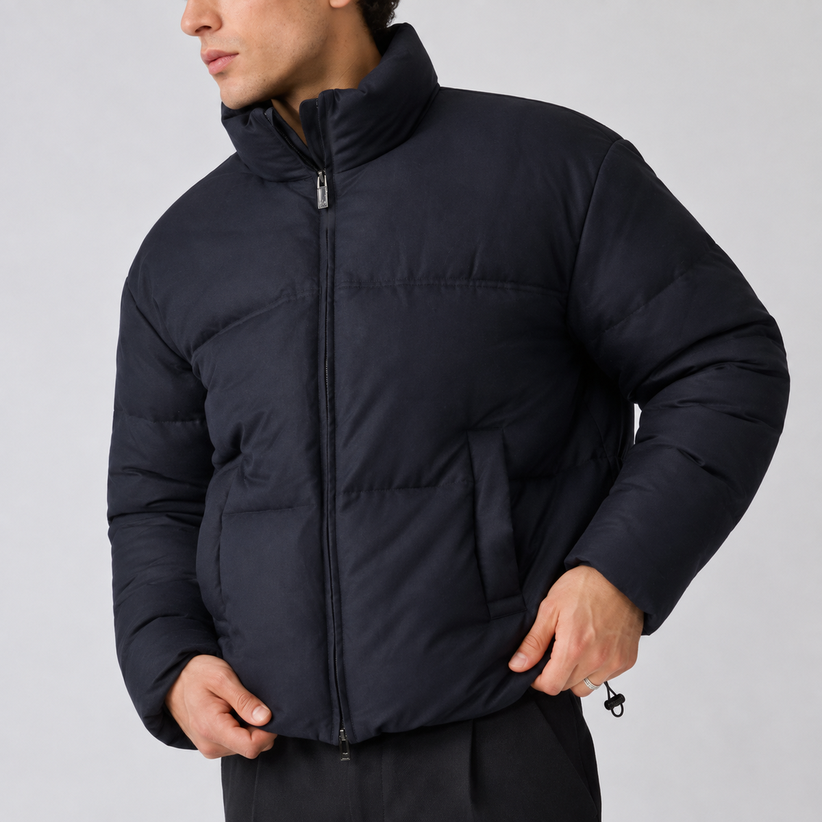 Geacă puffer Emporio Armani midnight blue