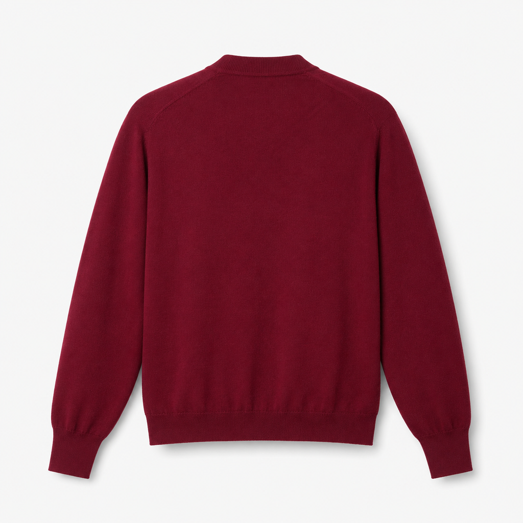 Cardigan John Smedley bordo din lână virgină