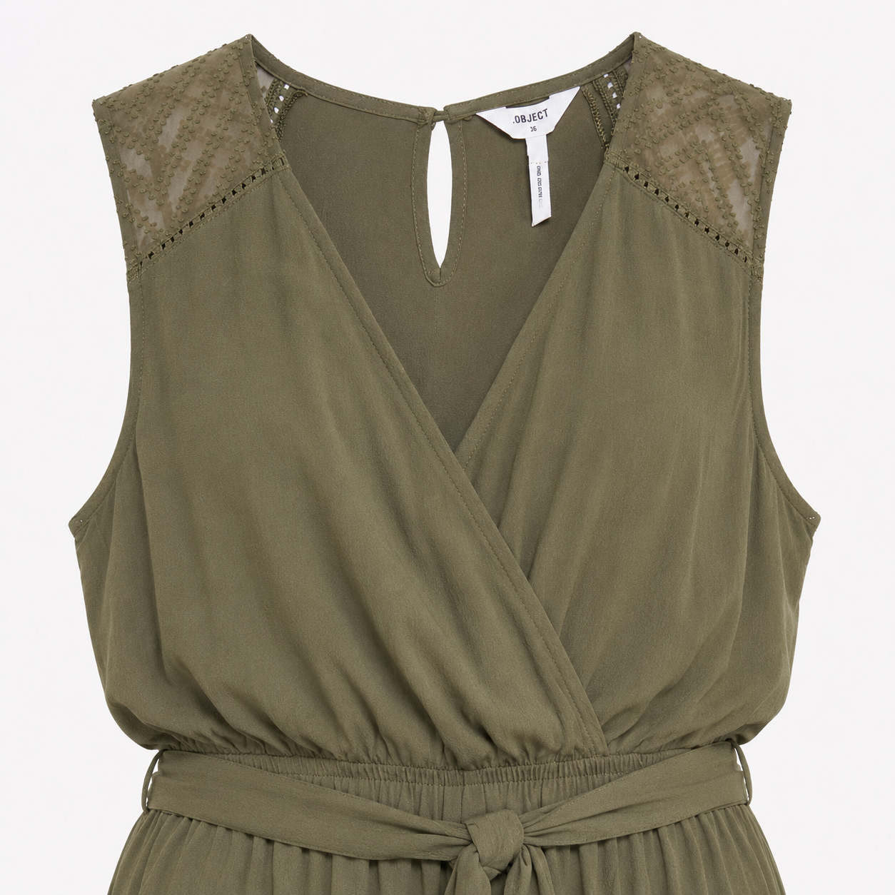 Salopetă Object verde olive wide leg