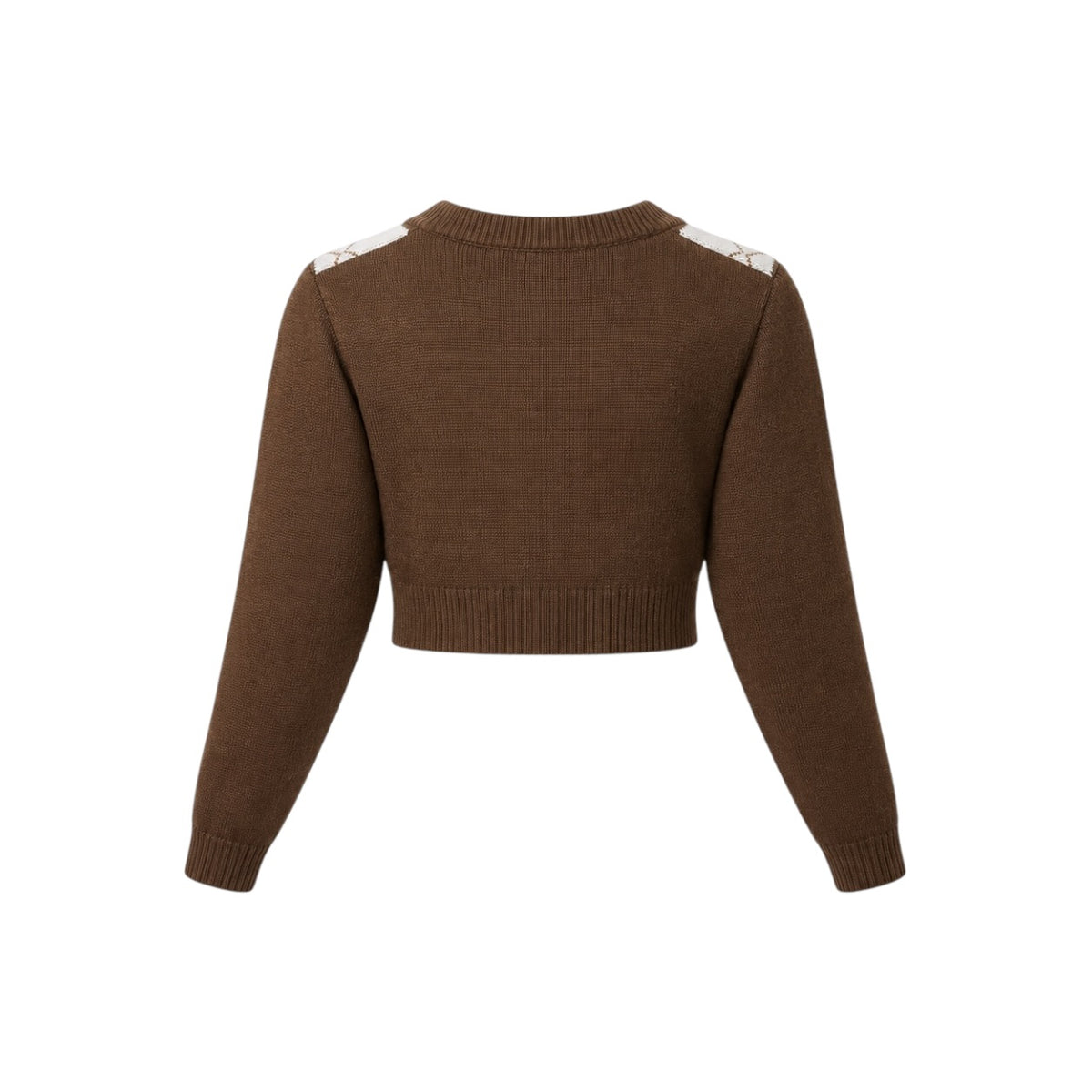 Cardigan H&M Divided cropped cu model argyle