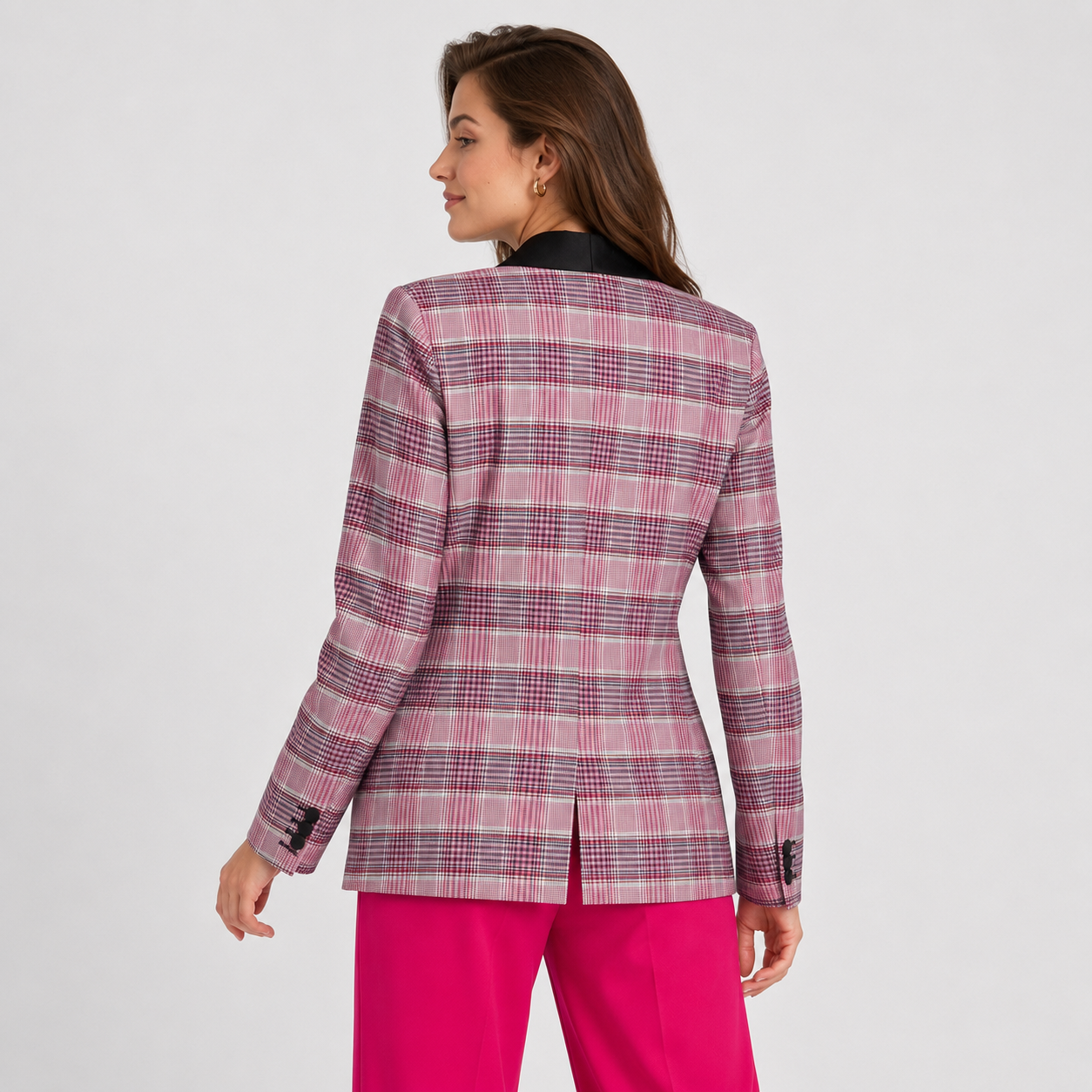 Sacou GANT Longline Tuxedo Love Potion în carouri