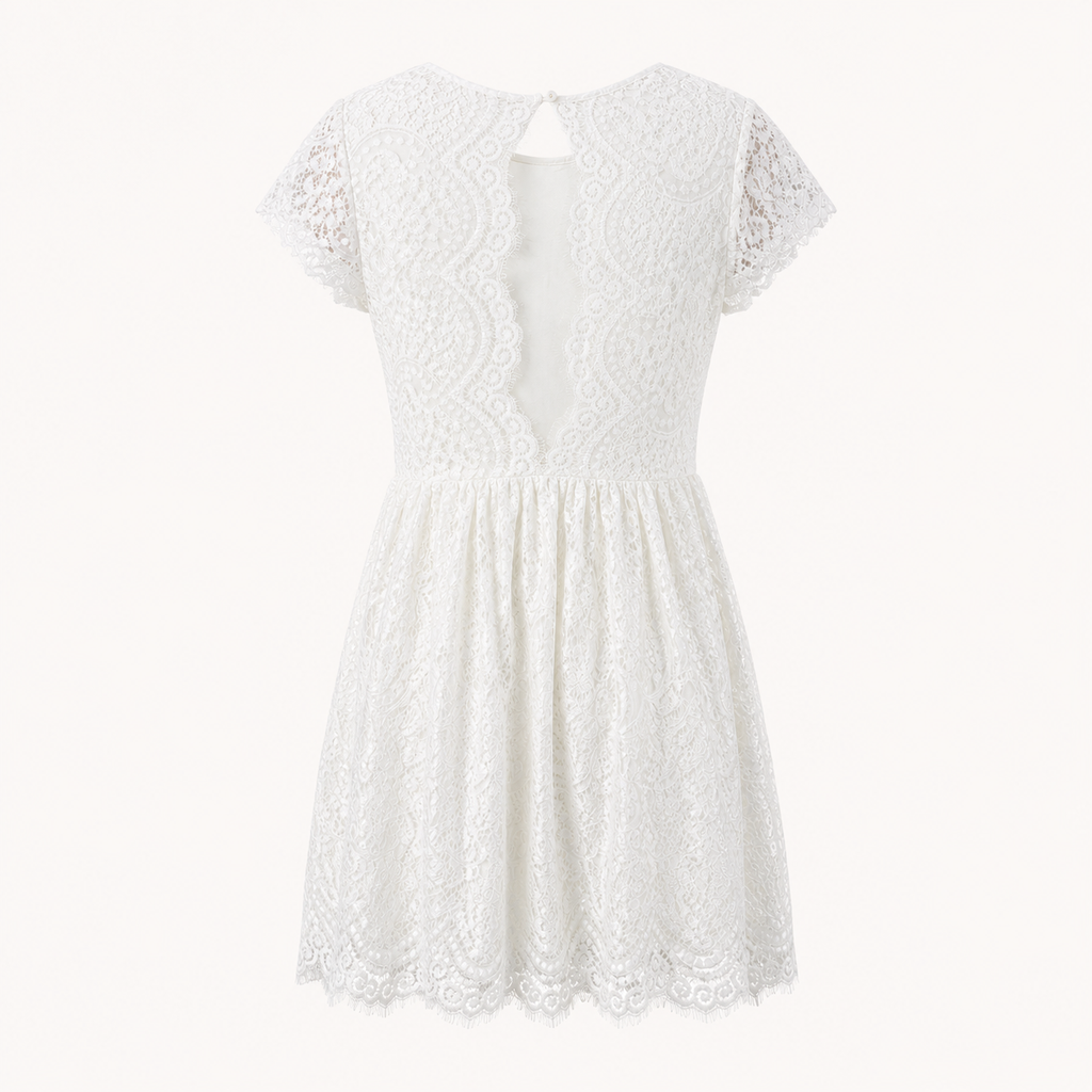 Rochie White and More Lucia albă din dantelă