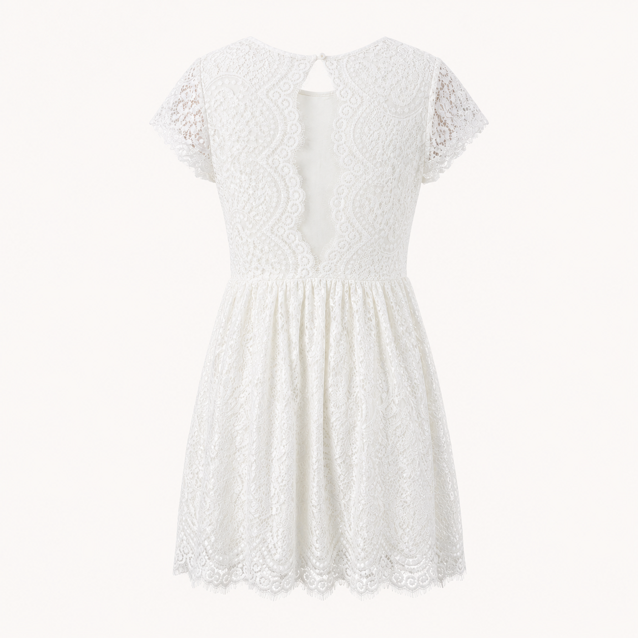 Rochie White and More Lucia albă din dantelă