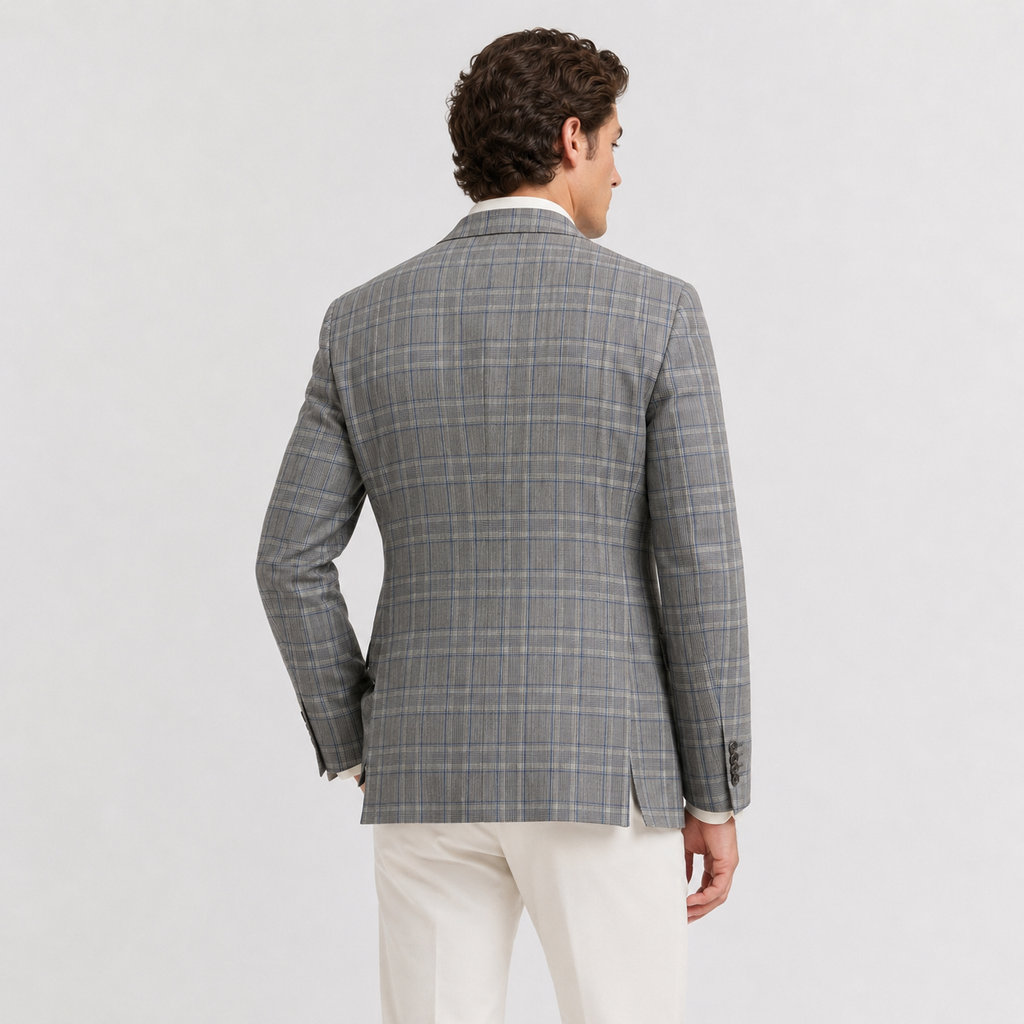 Sacou Corneliani CC Collection gri din lână virgină