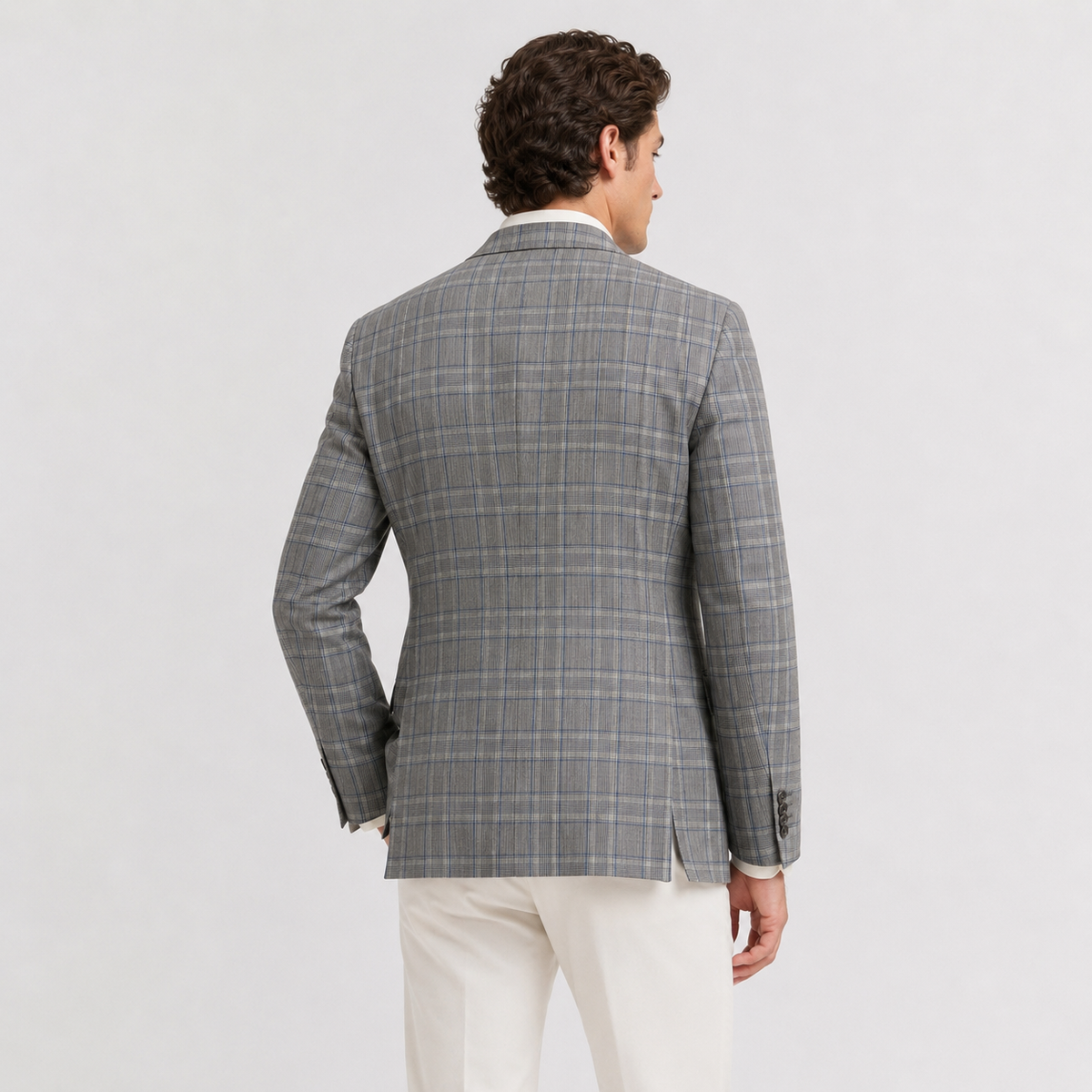 Sacou Corneliani CC Collection gri din lână virgină