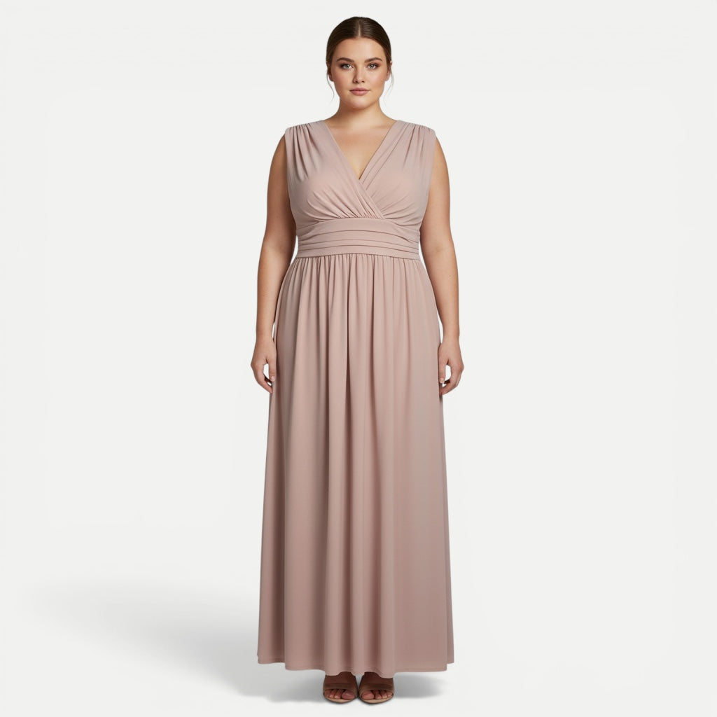 Rochie Kitana Lungă Roz pudrat