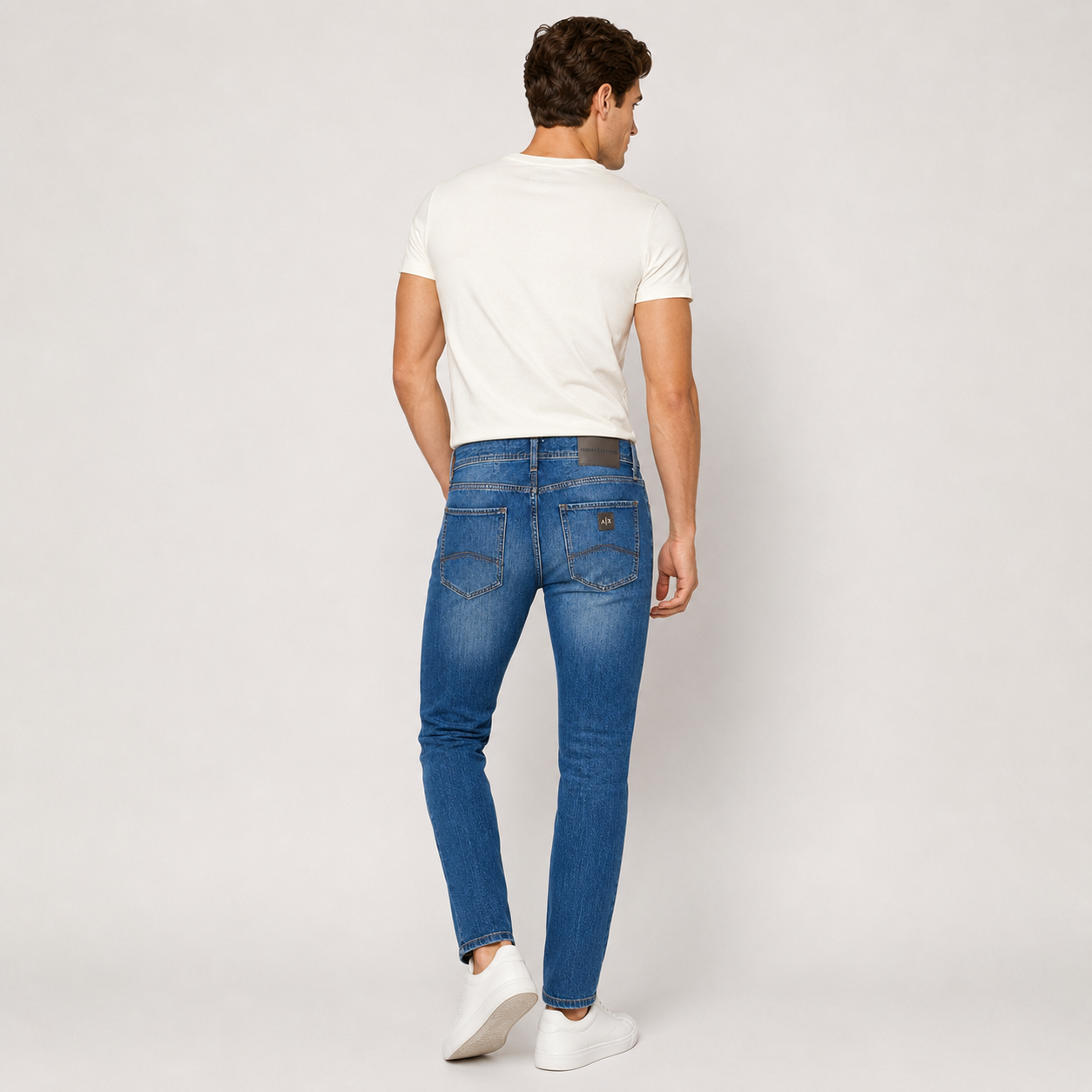 Blugi Armani Exchange slim fit albaștri