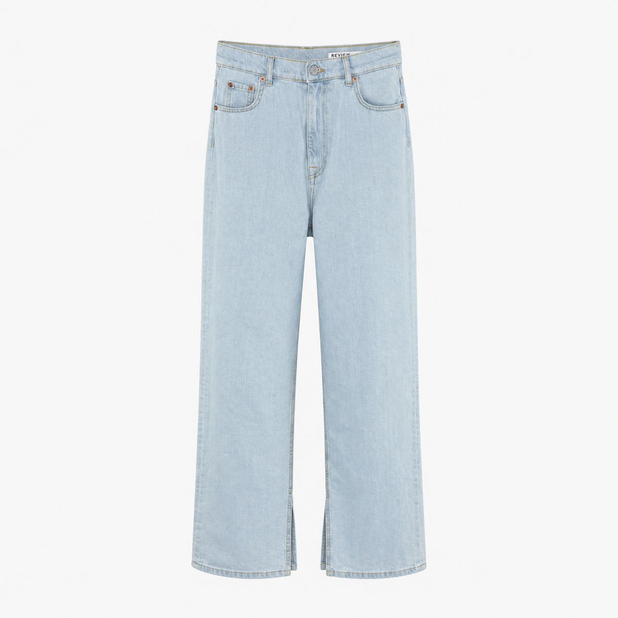 Blugi Review albastru deschis wide leg