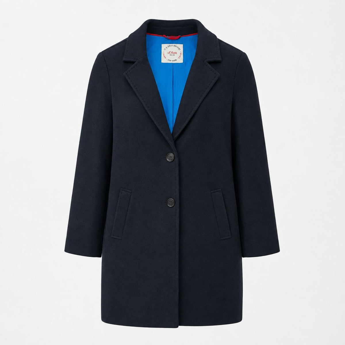 Palton s.Oliver bleumarin cu rever