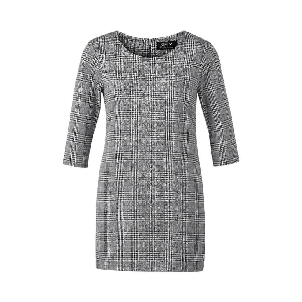 Rochie ONLY Brilliant în carouri Glen Check cu mâneci 3/4