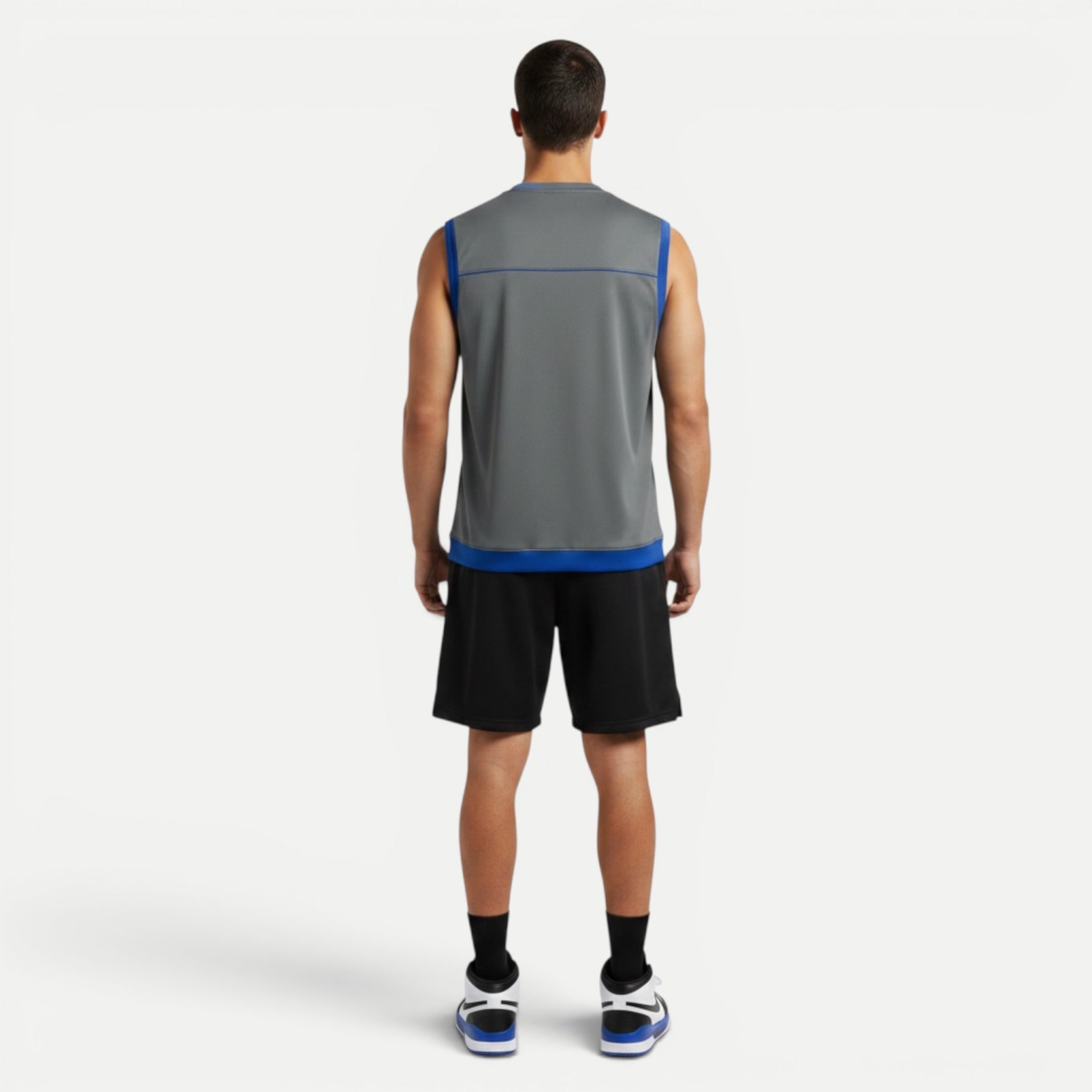 Maiou sport Jordan gri cu albastru