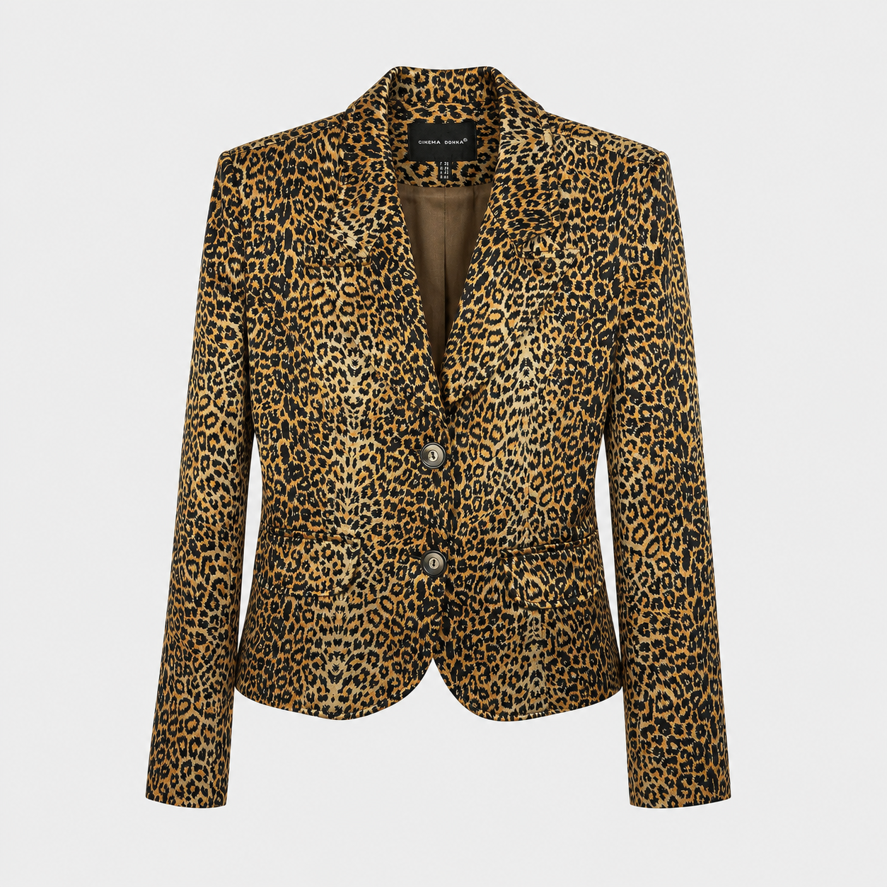 Costum Cinema Donna cu imprimeu leopard, sacou și fustă
