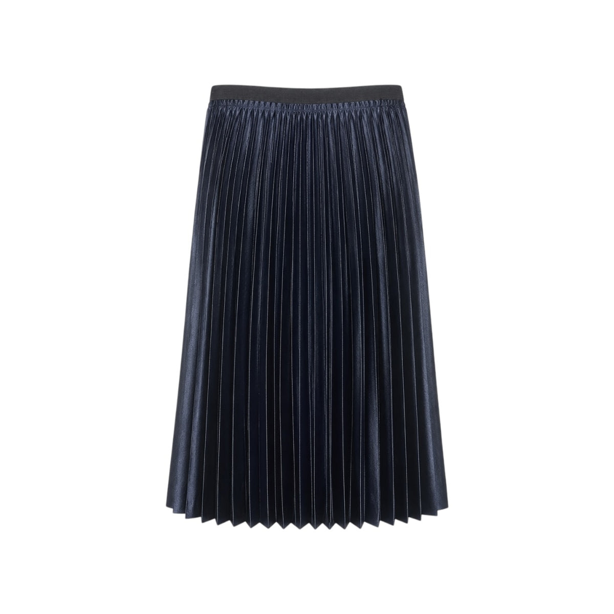Fustă midi plisată Mango Casual bleumarin
