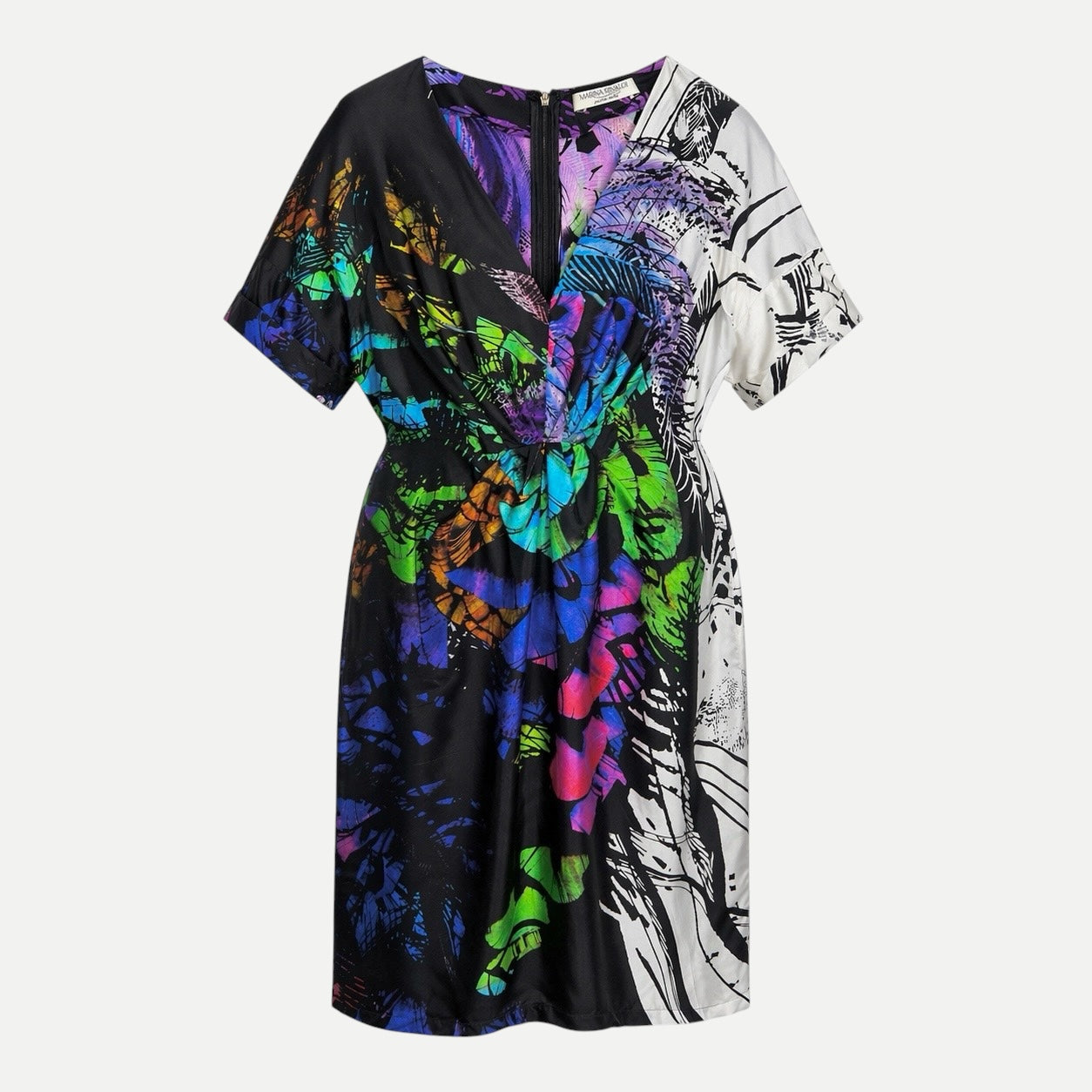 Rochie din mătase naturală Marina Rinaldi cu print multicolor