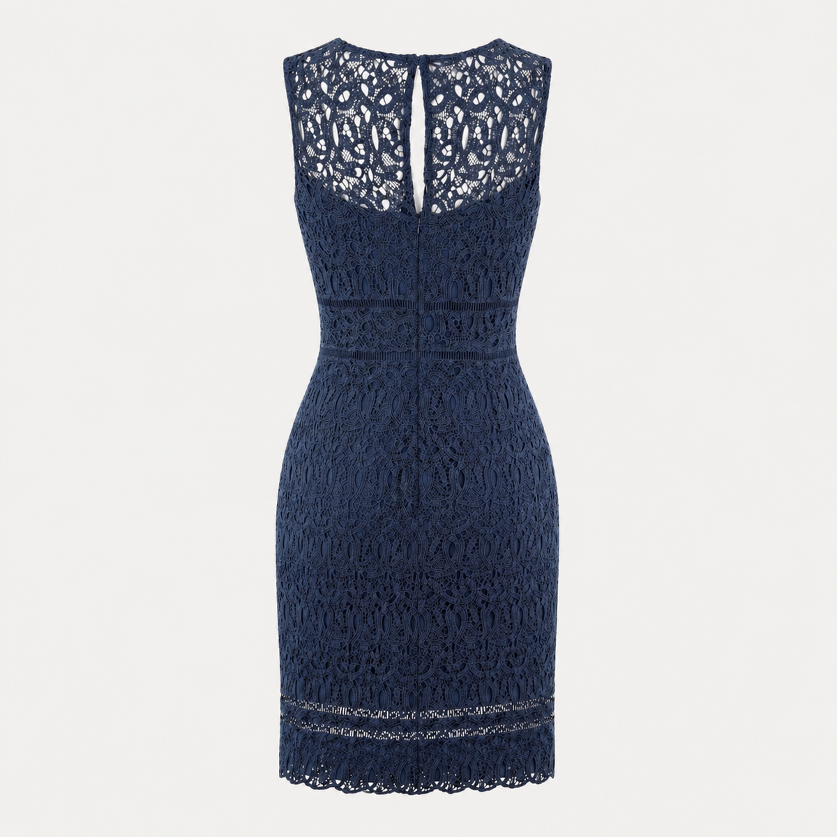 Rochie bleumarin Massimo Dutti din dantelă