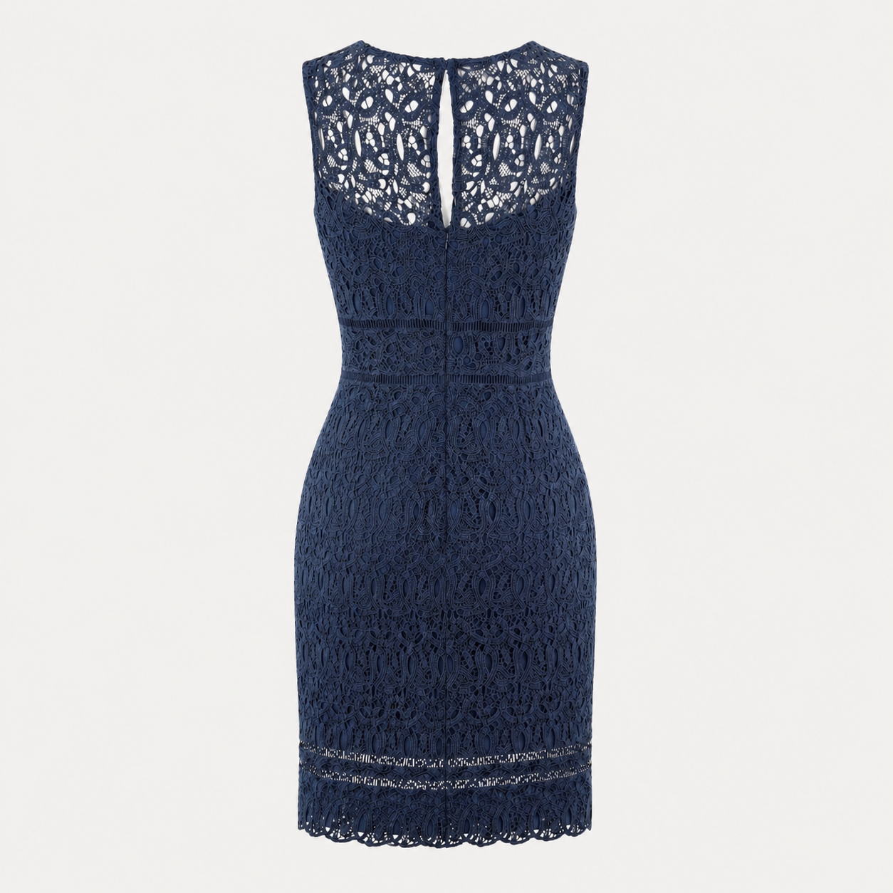 Rochie bleumarin Massimo Dutti din dantelă