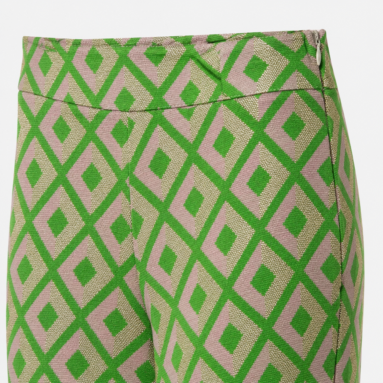Pantaloni Smashed Lemon cu imprimeu geometric